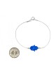 Bracelet en argent Opale bleue Hamsa | Breloques pour bracelets