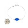 Blue Opal Hamsa Silver Bracelet | Bracelet Charms