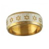 Stainless Steel Ring Gold with Star of David | Jewish Rings