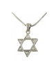 Rhodium Star of David Pendant Necklace Co... | Jewish Gift from Israel