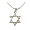 Rhodium Star of David Pendant Necklace Co... | Jewish Gift from Israel