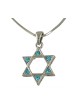 Rhodium Star of David Pendant Necklace Co... | Jewish Gift from Israel