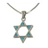 Rhodium Star of David Pendant Necklace Co... | Jewish Gift from Israel