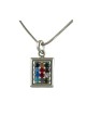 Rhodium Pendant Necklace Colorful Twelve Tri... | Hoshen - Breastplate