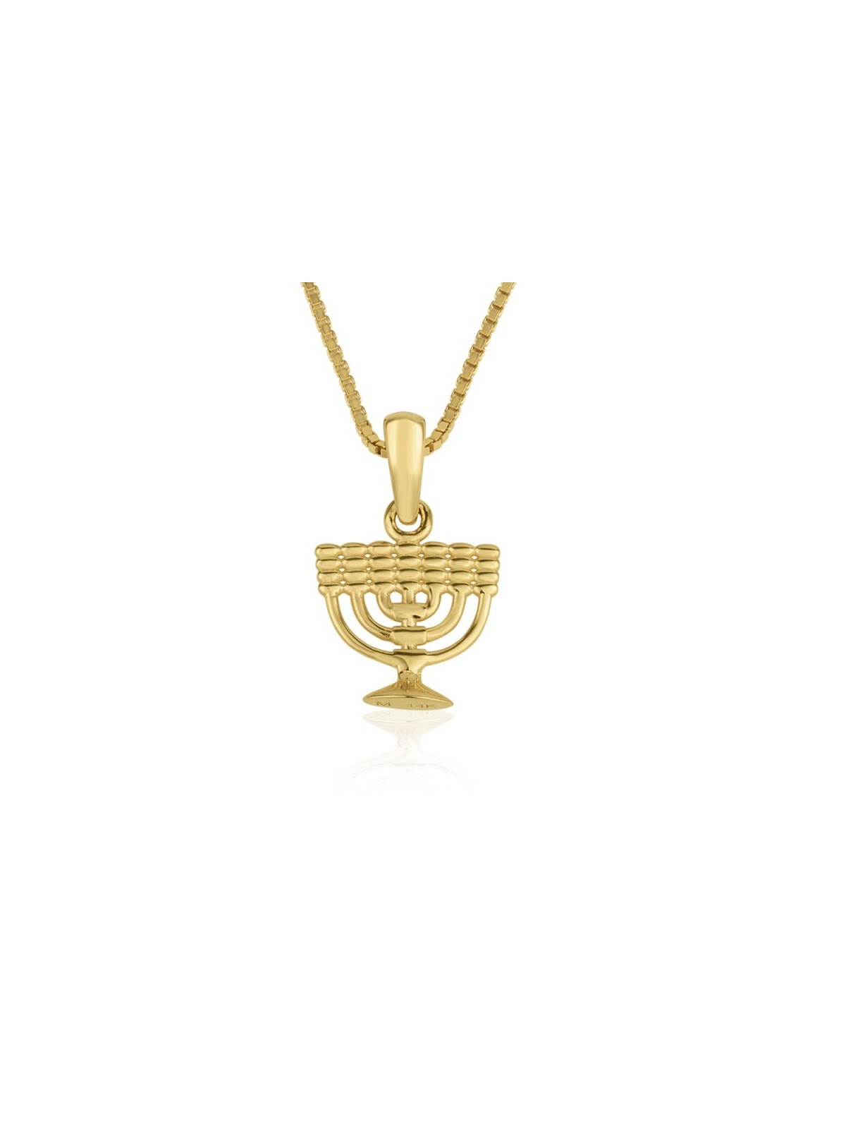 Collier en or 14 carats avec pendentif %96 Image... | Bijoux Judaica en or 14 carats