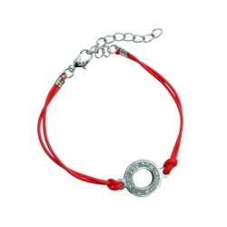 AJDesign Prière Shema ronde sur bracelet cordon rouge | AJDesign