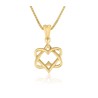 14k Gold Pendant Necklace with Interlock... | 14k Gold Judaica Jewelry