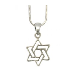 Rhodium Pendant Necklace Star of David | Jewish Gift from Israel