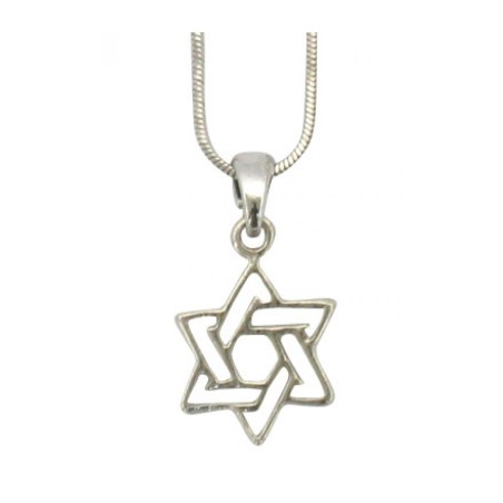 Rhodium Pendant Necklace Star of David | Jewish Gift from Israel