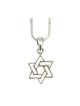 Rhodium Pendant Necklace Star of David | Jewish Gift from Israel