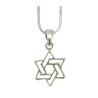 Rhodium Pendant Necklace Star of David | Jewish Gift from Israel