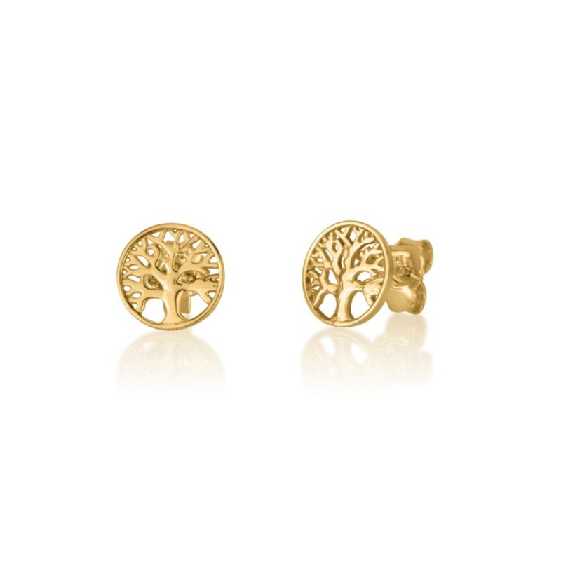 Solid 14K Yellow Gold Stud Earrings for ... | 14k Gold Judaica Jewelry
