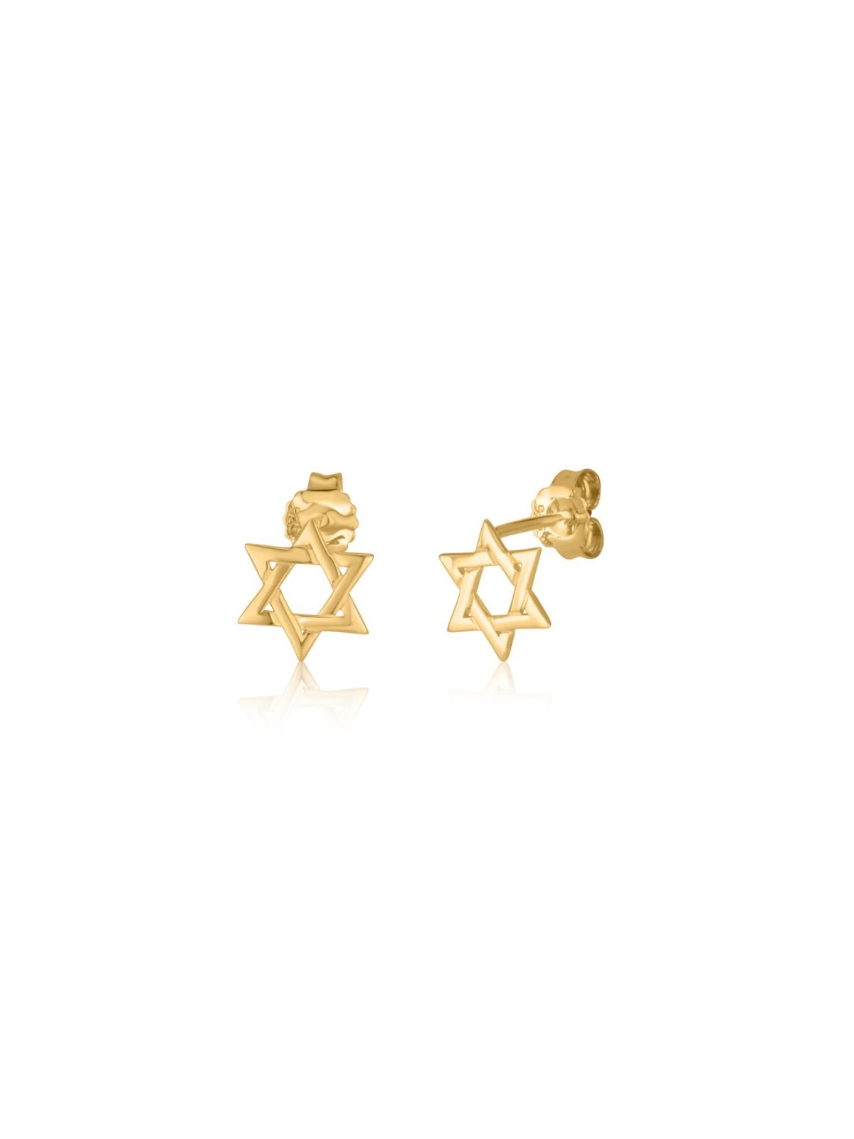 Yellow Gold 14K Star of David Stud Earrings | Earrings