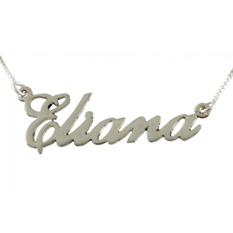Sterling Silver English Name Necklace Cursi... | English Name Necklace