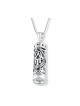 Mezuzah Necklace Pendant in Sterling Silv... | Jewish Gift from Israel