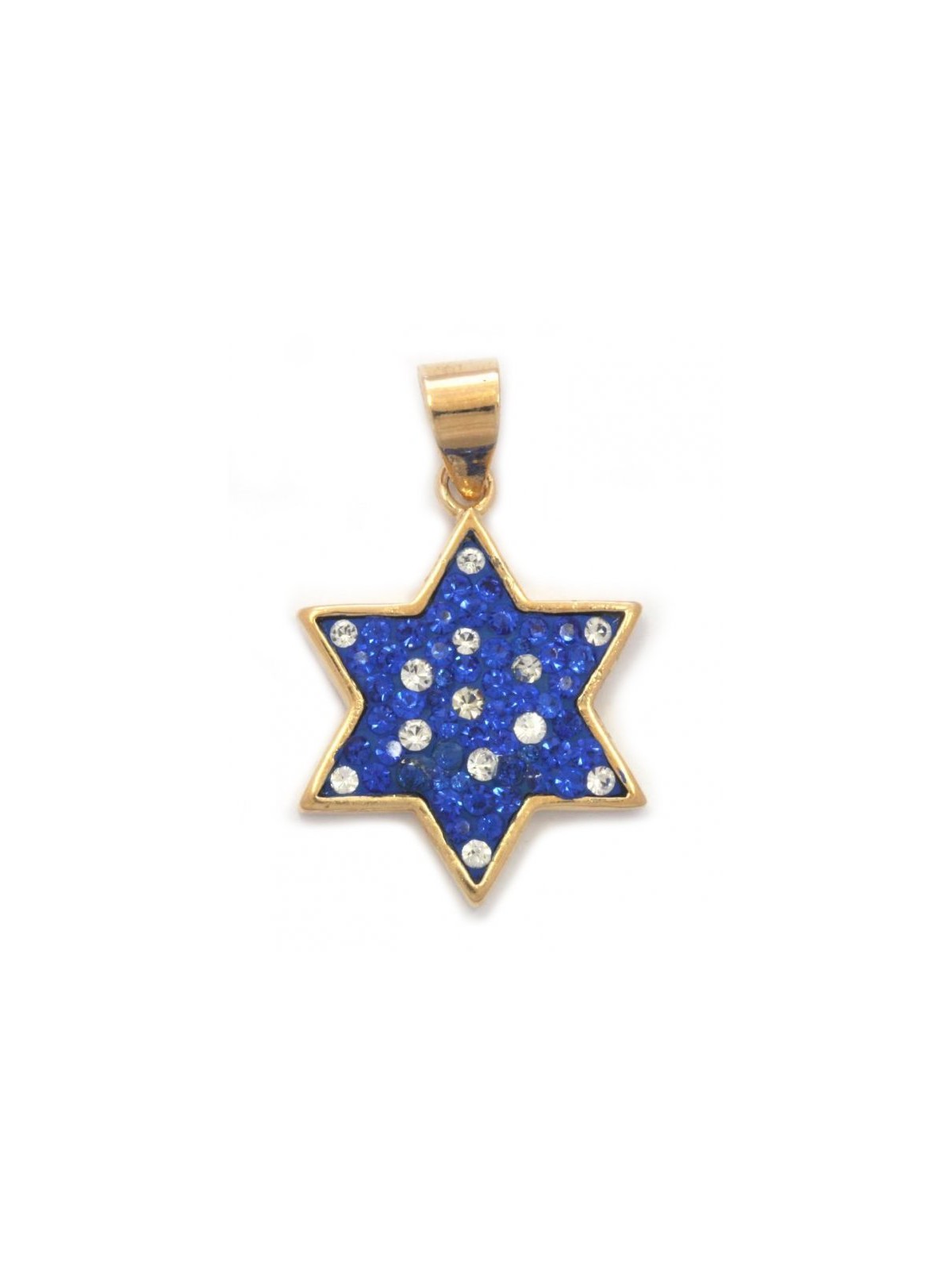 Blue Stone and Zircon Star of David Penda... | Jewish Gift from Israel