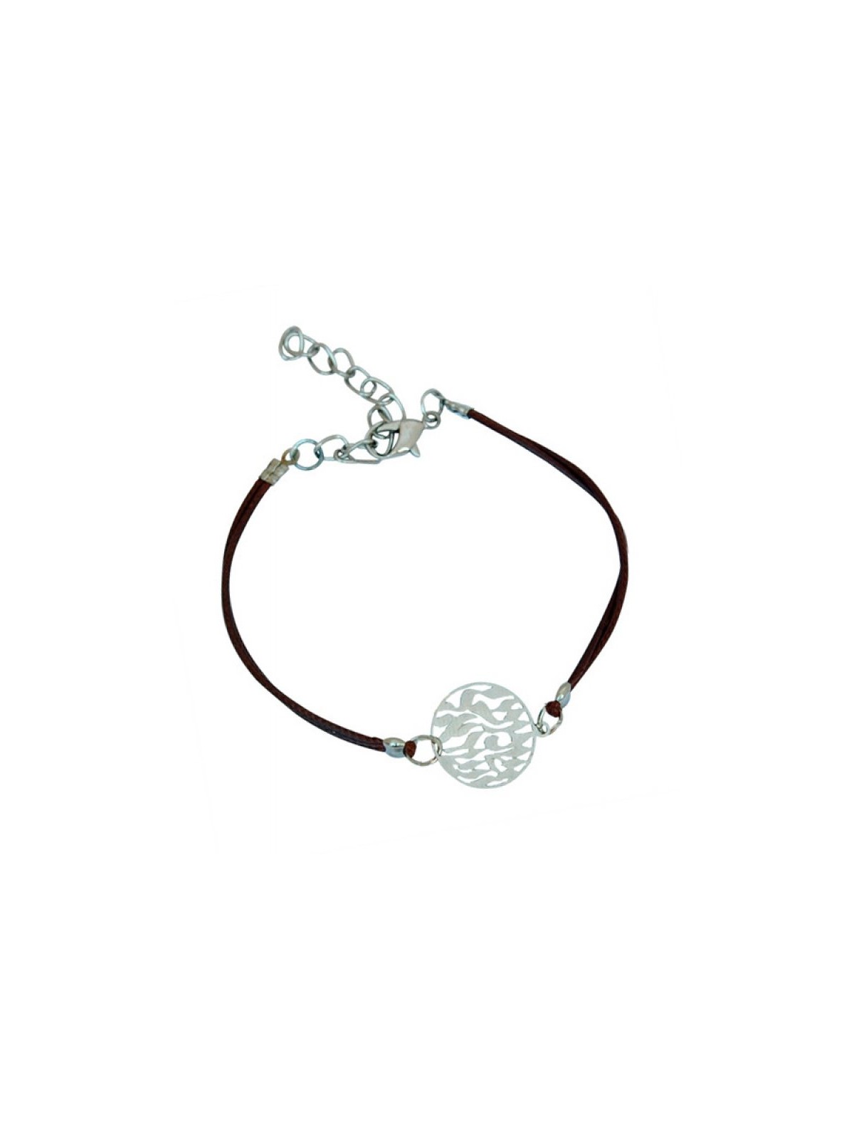 Black Cord Bracelet with Rhodium Shema Yi... | Jewish Gift from Israel