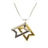 Rhodium Two tone 2 Layer Star of David Ne... | Jewish Gift from Israel