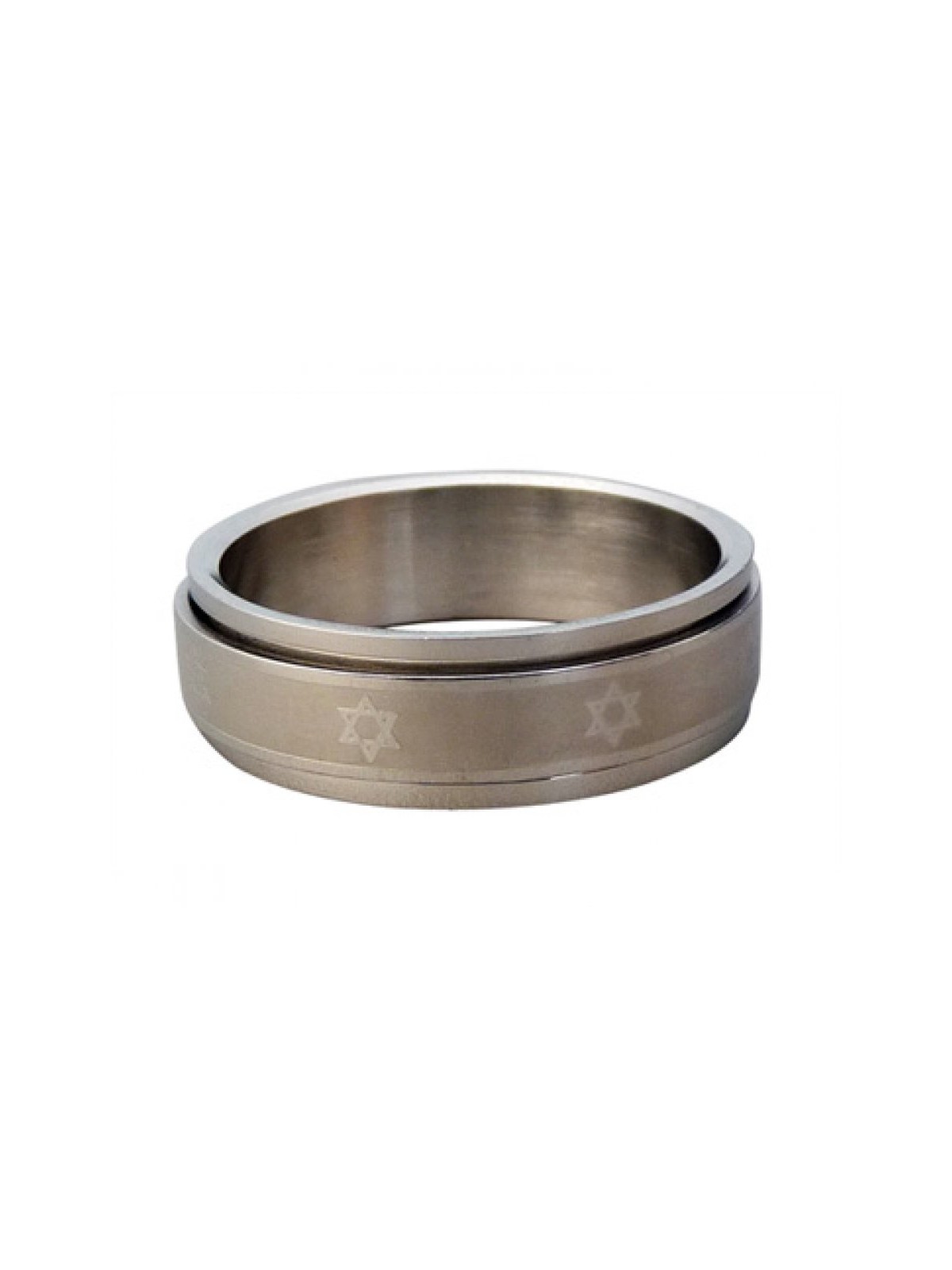 Stainless Steel Revolving Star of David Ring | Jewish Rings