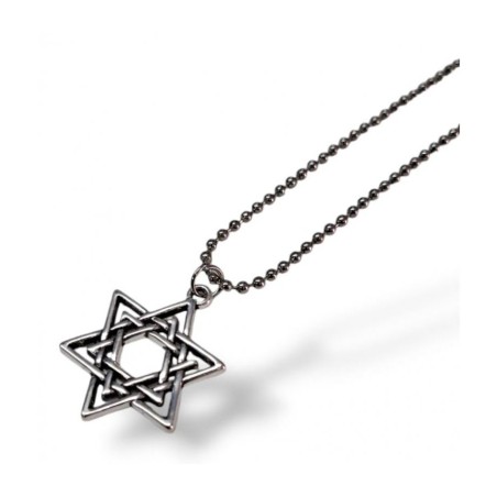 Pendant Necklace Double Star of David %96 Stainless ... | IDF Dog-Tags