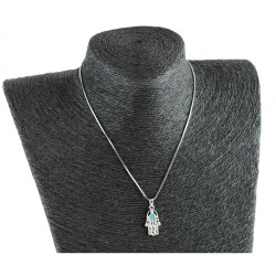 Hamsa Necklace with Turquoise Stones | Hamsa Necklace