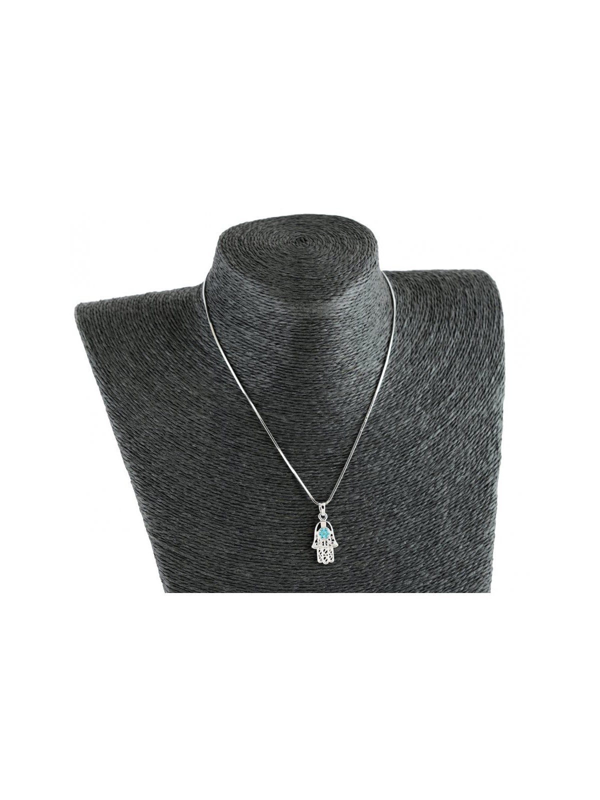 Hamsa Necklace with Turquoise Stones | Hamsa Necklace