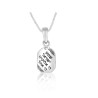 Sterling Silver Necklace Shema Yisrael Prayer Word... | Jewish Pendant