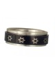 Stainless Steel Black Revolving Star of David Ring | Jewish Rings