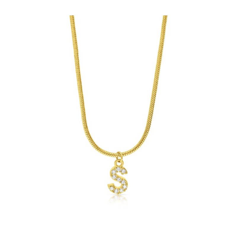 Chaîne serpent en argent sterling plaqué or N... | Bijoux de mode israéliens