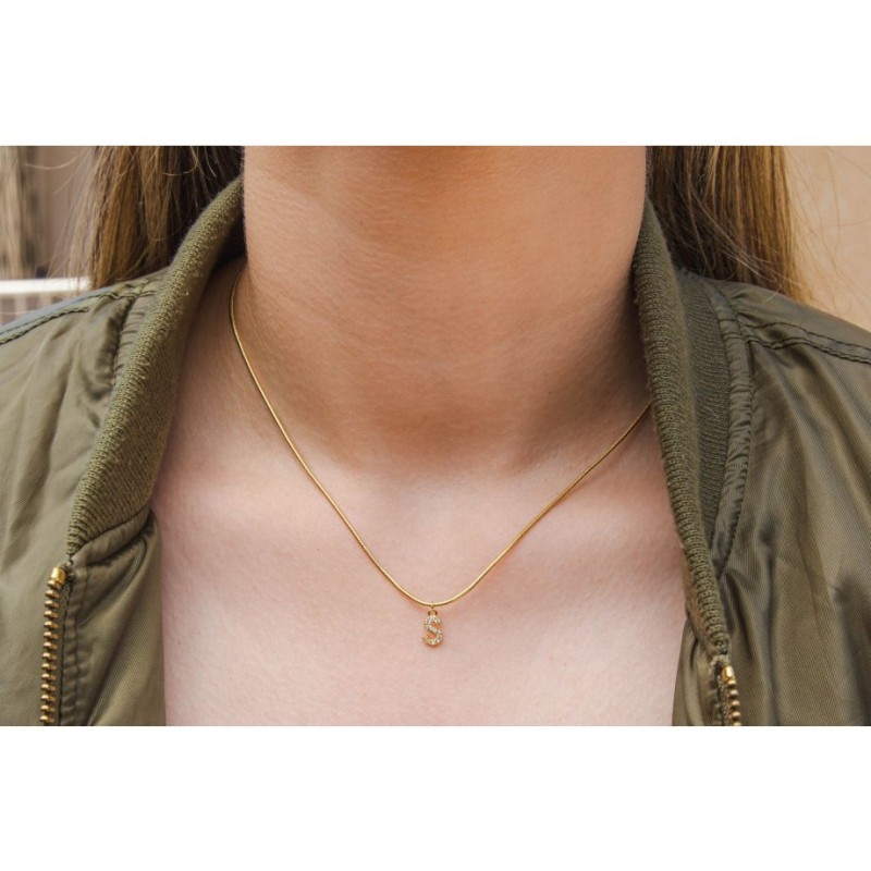 Chaîne serpent en argent sterling plaqué or N... | Bijoux de mode israéliens