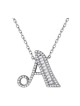 Sterling Silver Initial Letter Pendant Ne... | Israeli Fashion Jewelry
