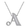 Sterling Silver Initial Letter Pendant Ne... | Israeli Fashion Jewelry