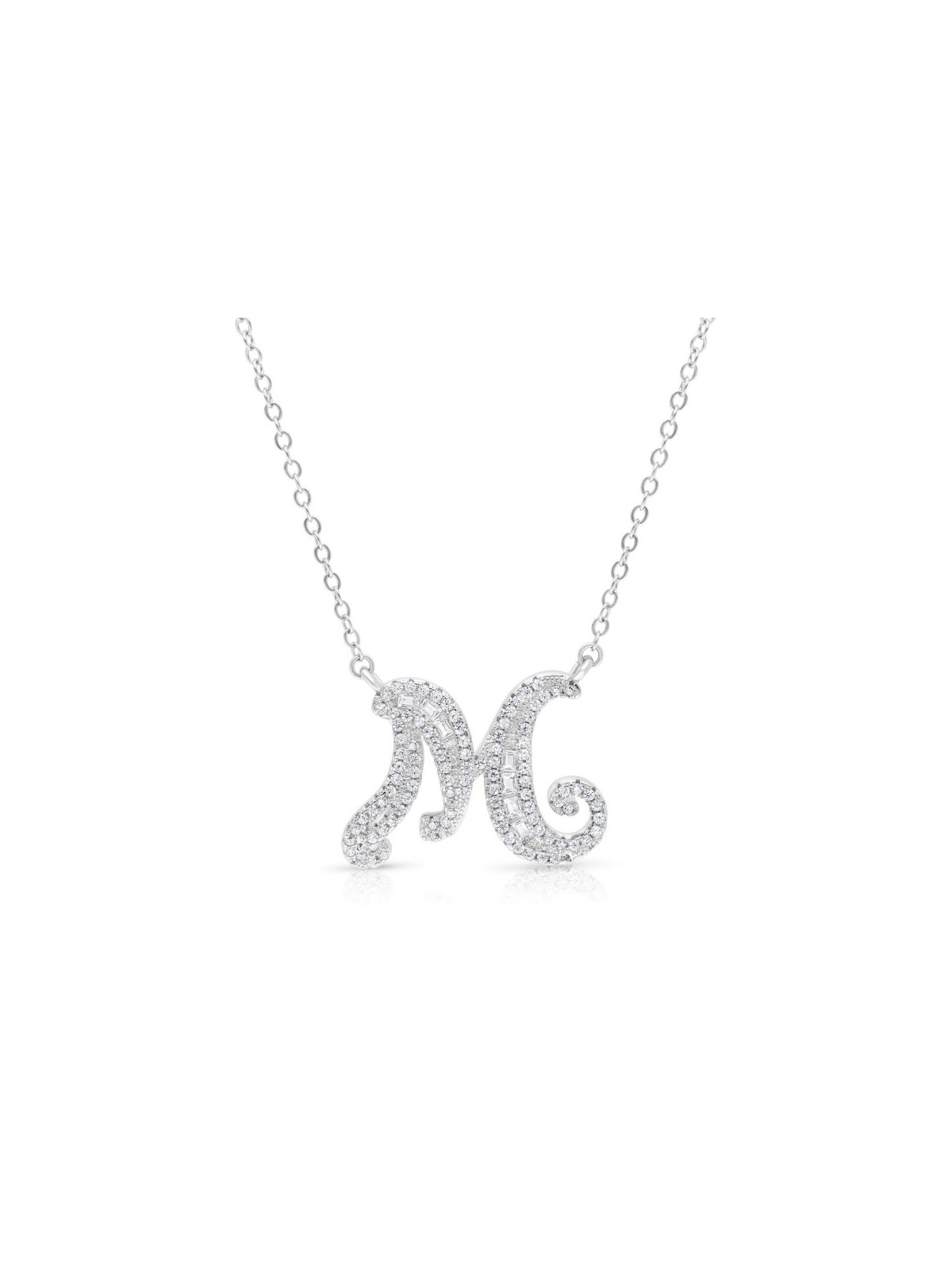 Sterling Silver Initial Letter Pendant Ne... | Israeli Fashion Jewelry