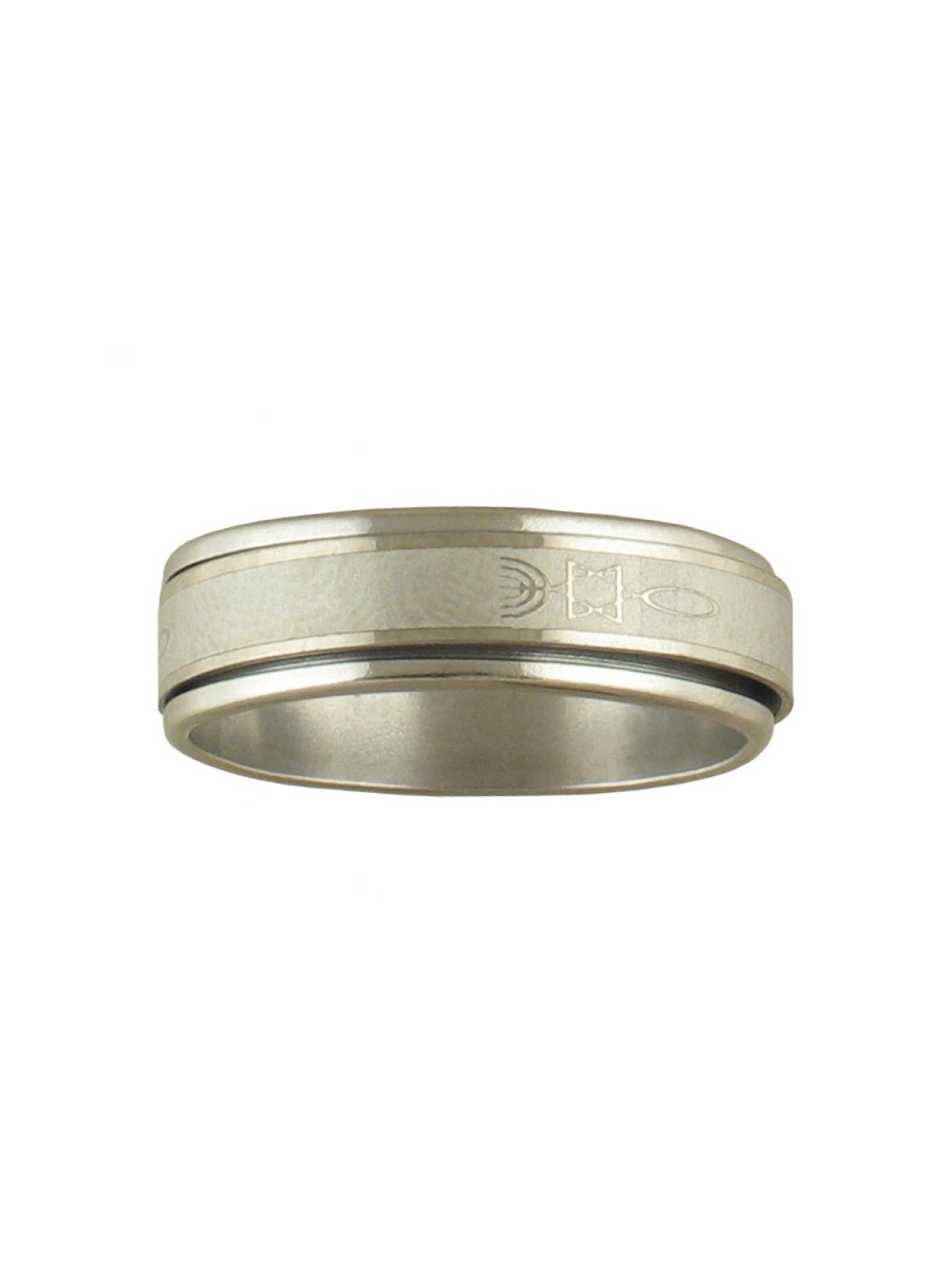 Stainless Steel Revolving Fish Ring | Jewish Rings