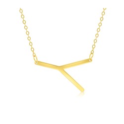 Gold Plated Stainless Steel Necklace Side... | Israeli Fashion Jewelry