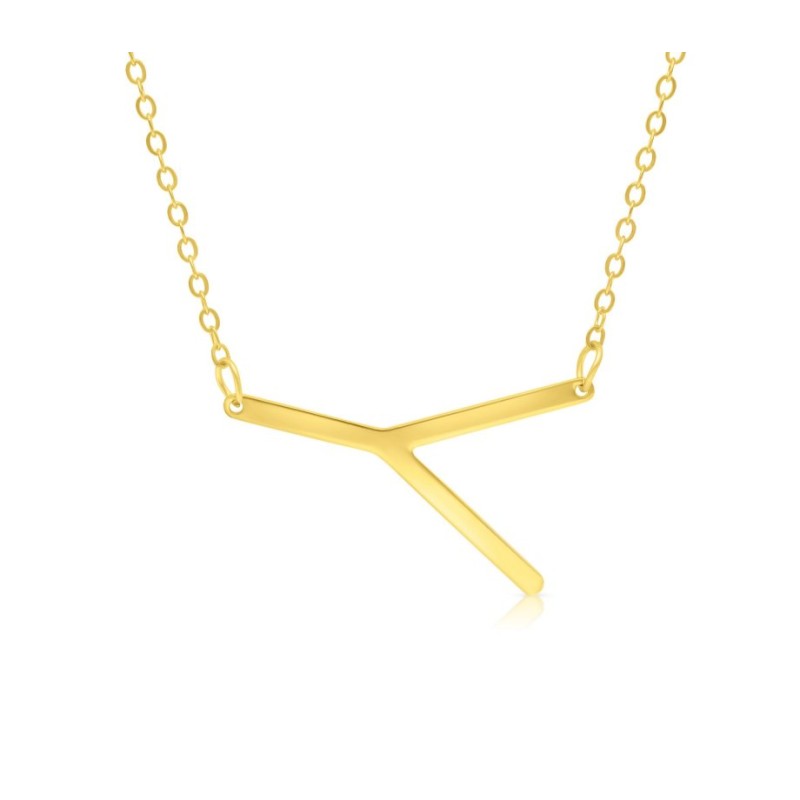 Gold Plated Stainless Steel Necklace Side... | Israeli Fashion Jewelry