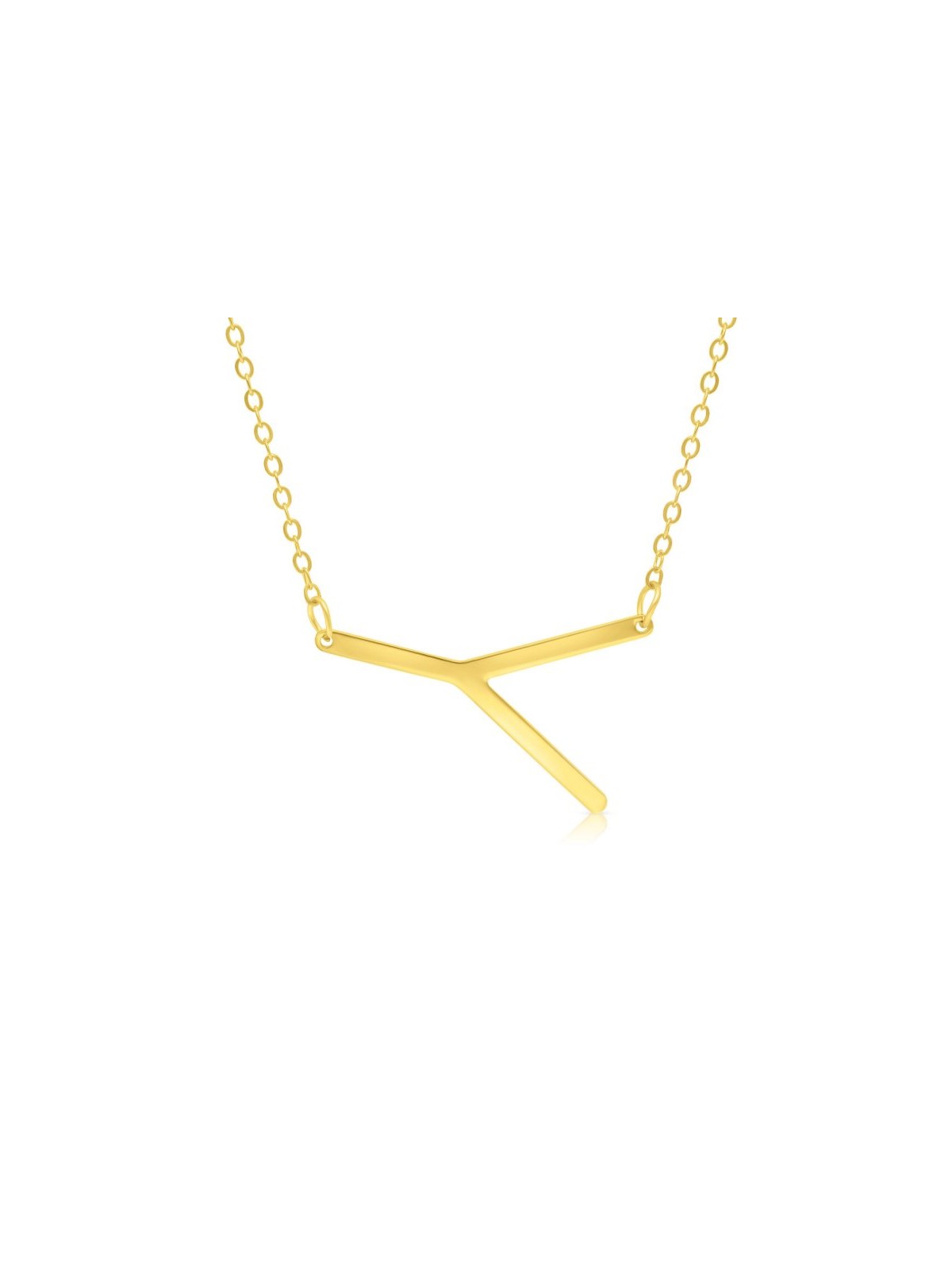 Gold Plated Stainless Steel Necklace Side... | Israeli Fashion Jewelry