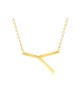 Collier latéral en acier inoxydable plaqué or... | Bijoux de mode israéliens