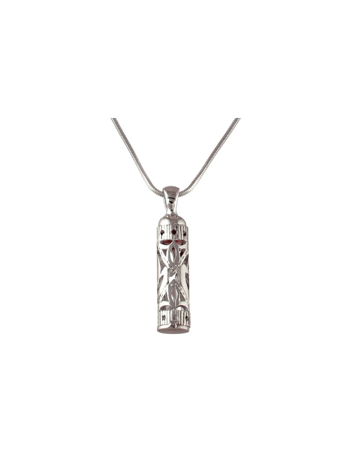 AJDesign Rhodium Mezuzah Style Necklace | Mezuzah Necklaces & Pendants