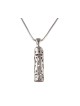 AJDesign Collier de style Mezouza rhodié | Colliers et pendentifs Mezouzah