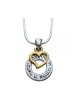 Shema Pendant with Heart in Rhodium | Jewish Pendant