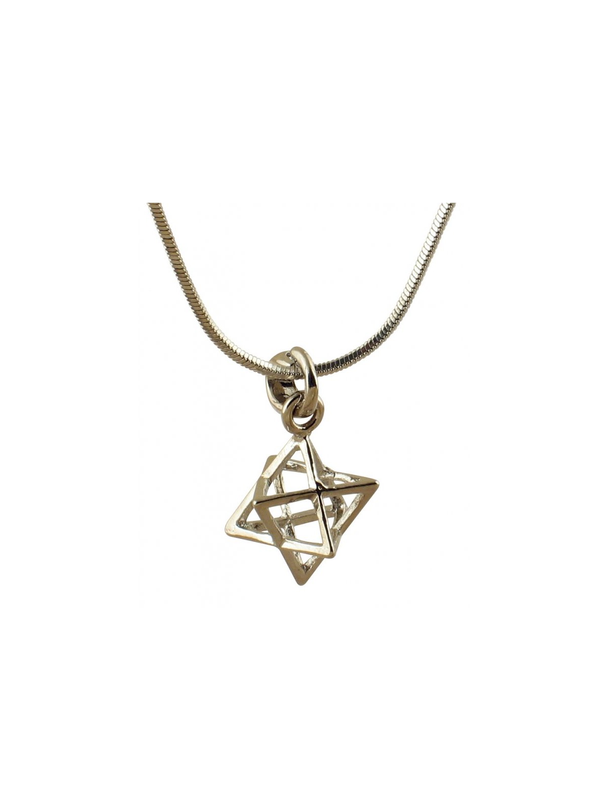 Rhodium Necklace with Merkava Kabbalah Pe... | Jewish Gift from Israel