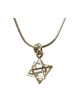 Rhodium Necklace with Merkava Kabbalah Pe... | Jewish Gift from Israel