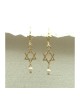 Star of David Earrings with Pearl by Edita | Earrings