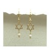 Star of David Earrings with Pearl by Edita | Earrings