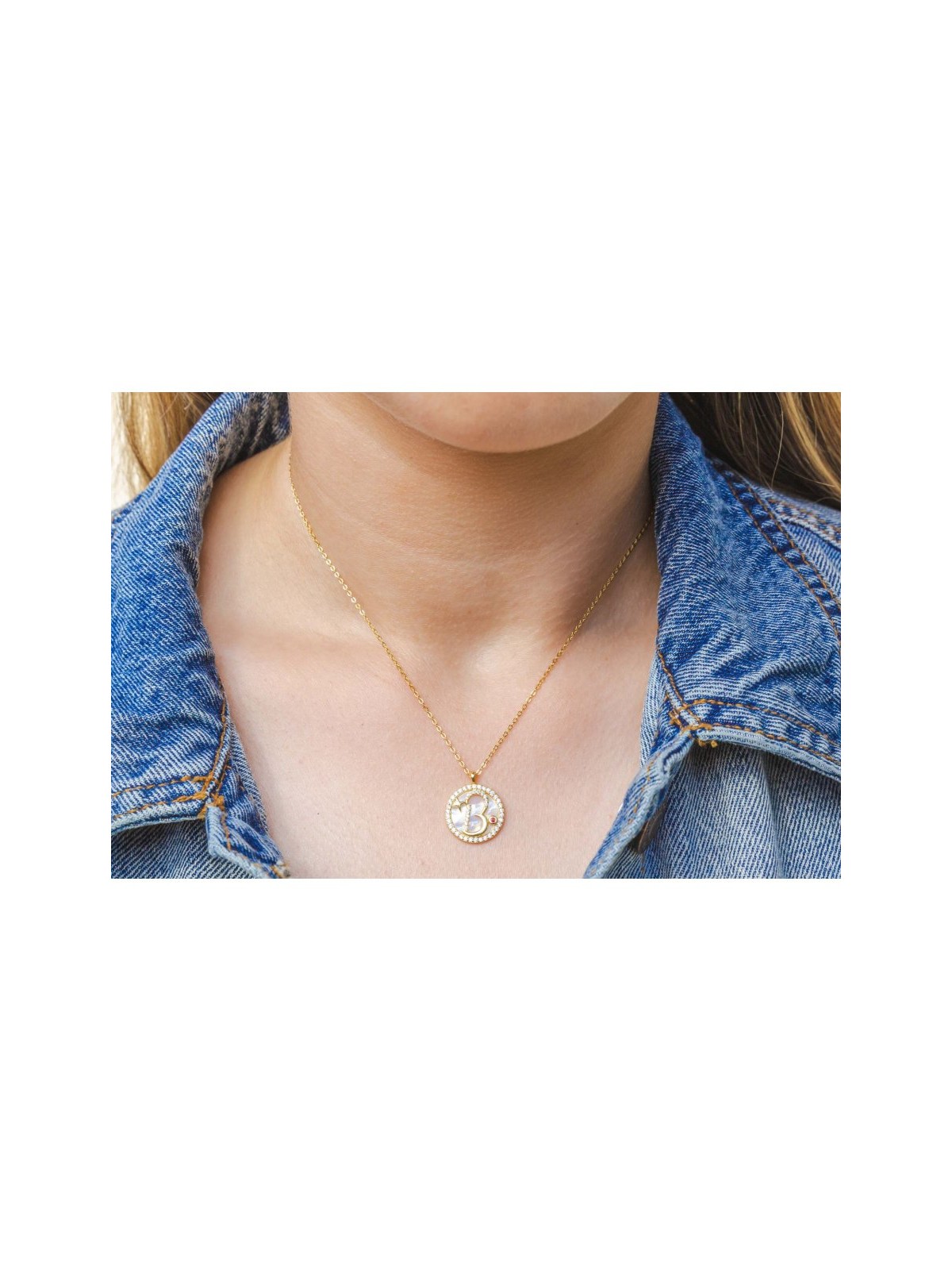 Gold Plated Sterling Silver Letter Pendan... | Israeli Fashion Jewelry