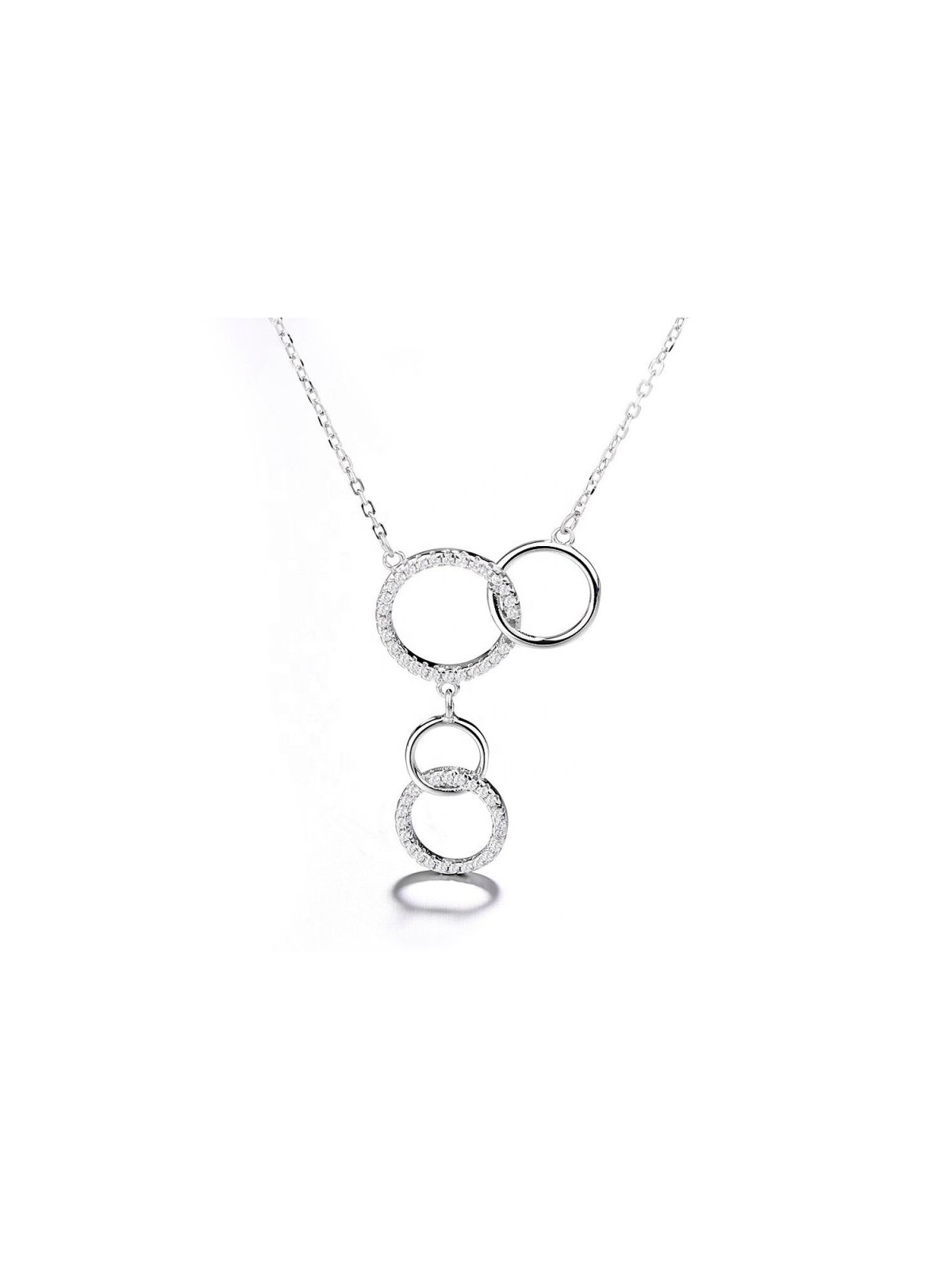 Sterling Silver Necklace Four Connecting ... | Israeli Fashion Jewelry