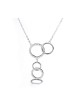 Sterling Silver Necklace Four Connecting ... | Israeli Fashion Jewelry