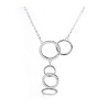 Sterling Silver Necklace Four Connecting ... | Israeli Fashion Jewelry