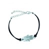 Rhodium Hamsa Bracelet on Leather Cord | Jewish Gift from Israel